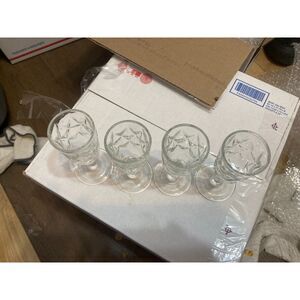 Vintage Crystal Bar Glasses Set of Four